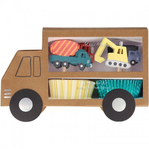 Kit Cupcakes Veículos Construção